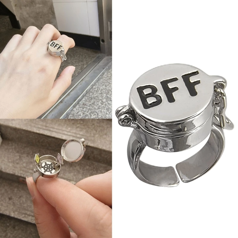 2Pieces Star Charm Rings Matching Best Friends Rings for Couple Women Men  Girls | eBay