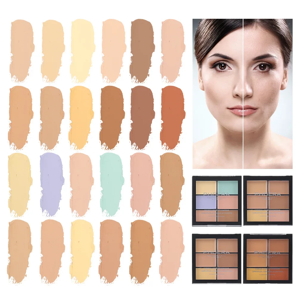 Makeup Concealer Face Concealer Concealer Palette PHOERA 6-Color Classic Concealer Palette Cream Texture Moisturizing Full Coverage Acne Spot Invisible Pore Concealer Face Makeup