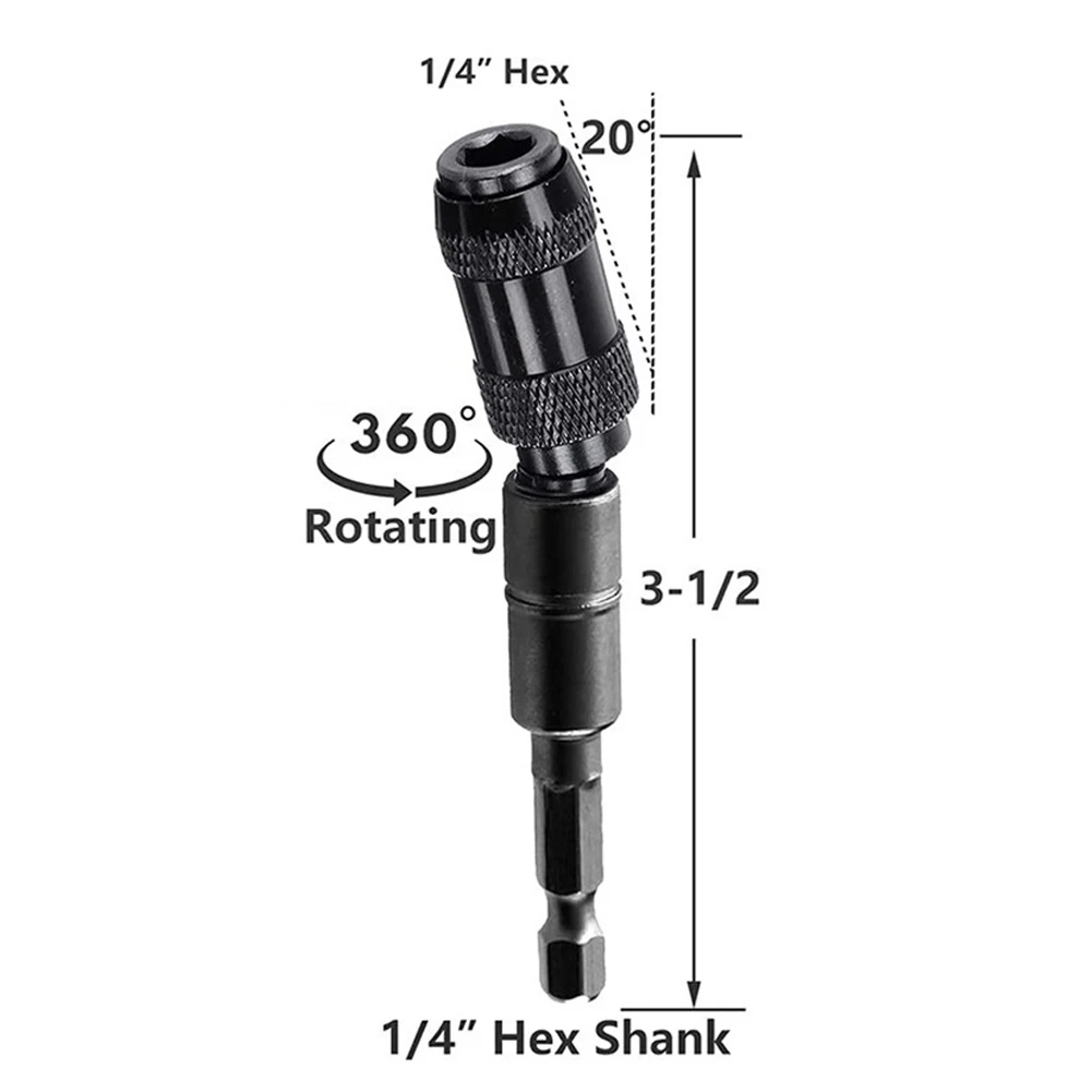 2pcs Pivot Drill Bit Holder Steel Impact Swivel Guide Screw