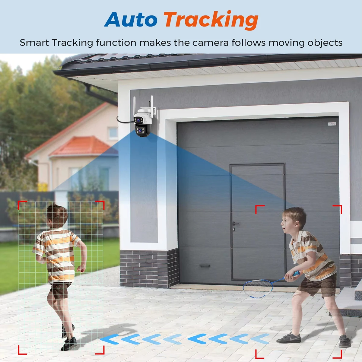 Dual-Lens Dual-Screen PTZ Security Camera 4K 8MP Outdoor WiFi IP Cam with AI Auto Tracking Audio Video Surveillance O-Kam Pro 3