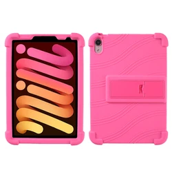 Universal Soft Silicon Stand Cover with Protective Back - iPad Air 5 10.9 2022 (Hot Pink)