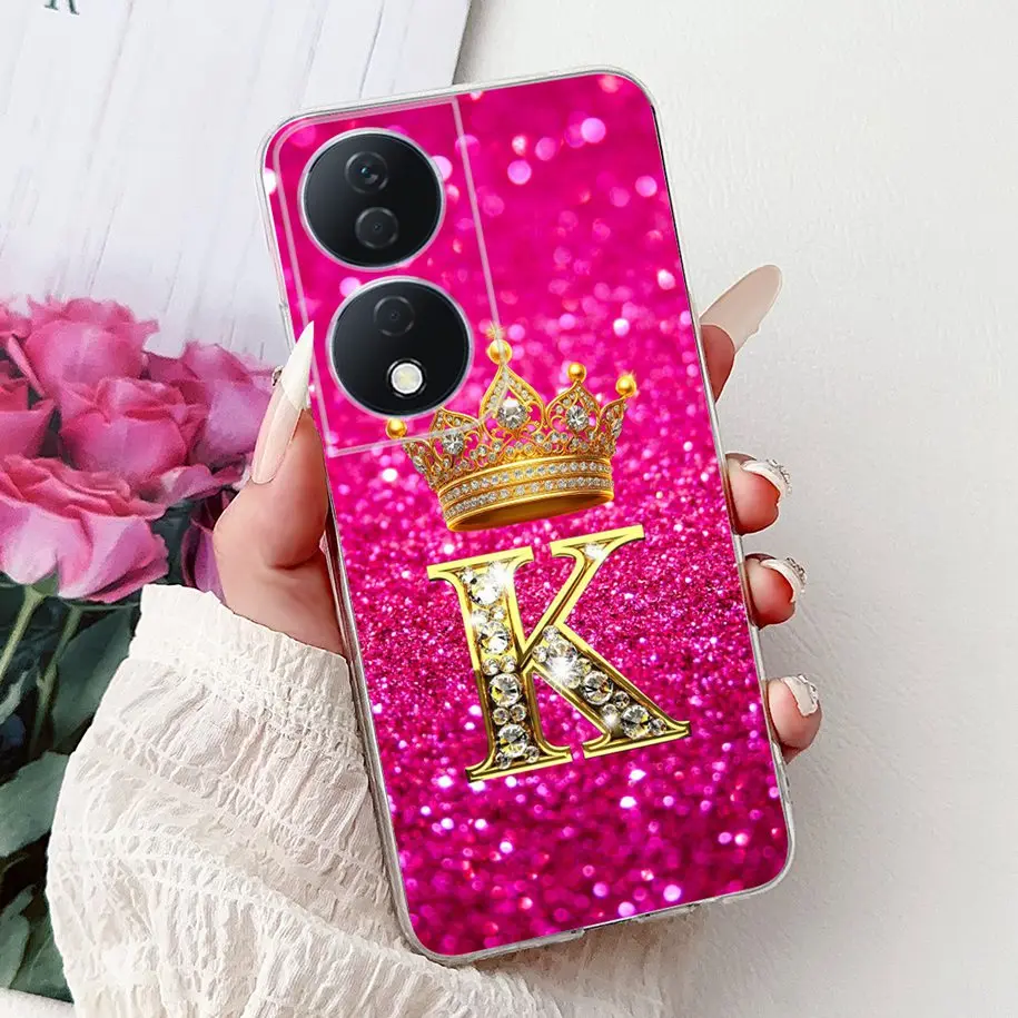 Cute Letters Soft Silicone Phone Case for Honor - Durable and Stylish Cover