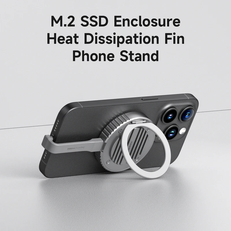 Heatsink Accessories Hagibis Heatsink Heat Dissipation Fins Cover Desktop Stand Magsafe Double Sided Magnetic Only Accessories for MC100/MC100 Pro
