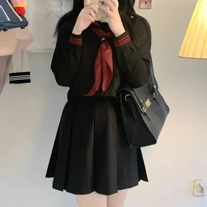 일본 JK 유니폼 정통 기본 스타일 선원복 간사이 칼라 대학 스타일 정장 코스프레 학교 학생 의류 유니폼