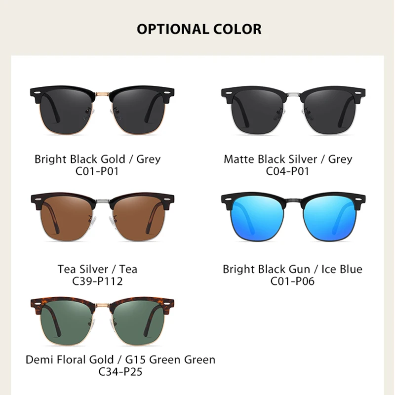 Dropship Polarized Sunglasses Men Women Brand Design Eye Sun Glasses Women  Semi Rimless Classic Men Sunglasses Oculos De Sol UV400 to Sell Online at a  Lower Price