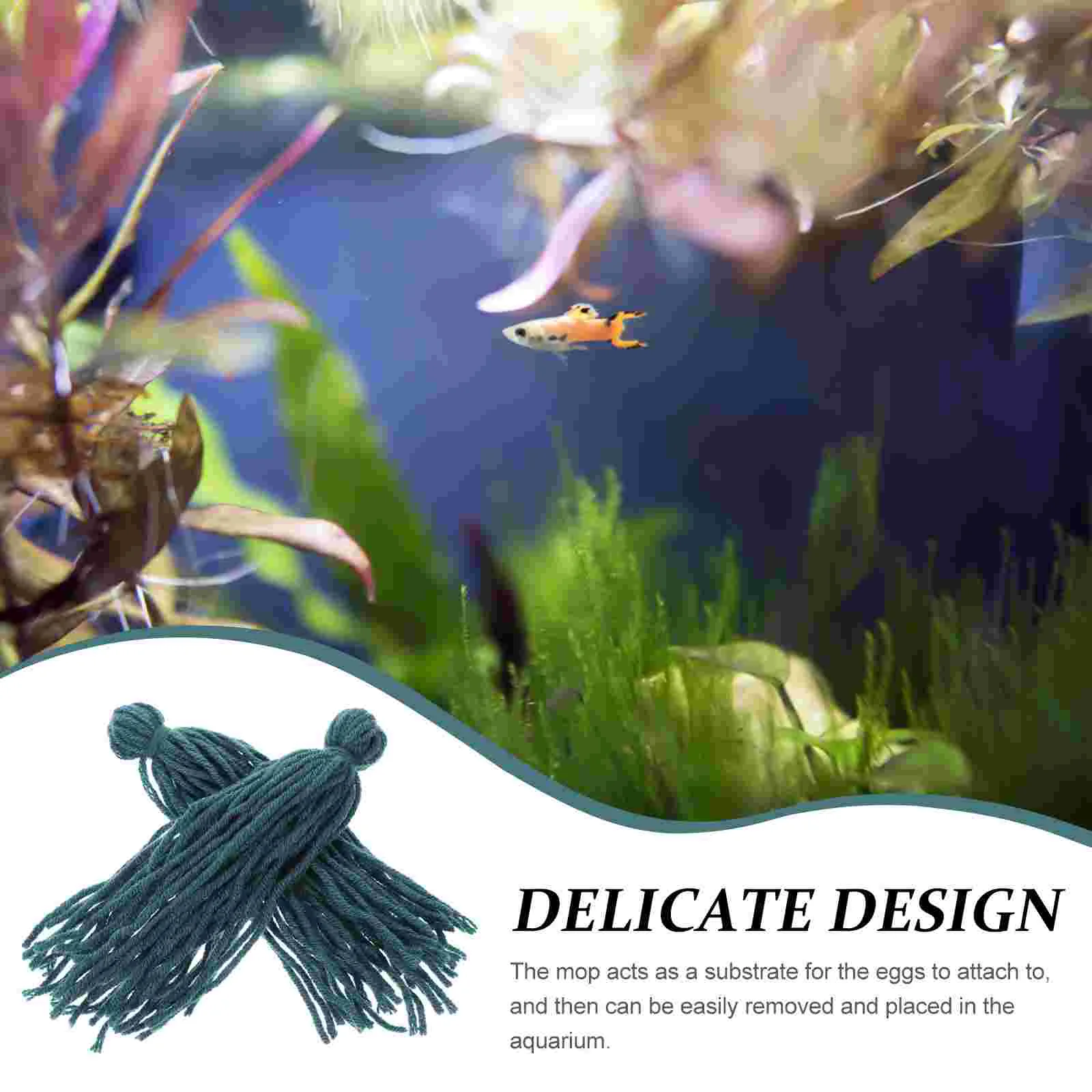5 Pcs Fish Breeding Mop Spawning Tool Aquarium Decorations Shrimp Hatchery Egg Laying Pad Fish Tank Accessory Breeding Supplies