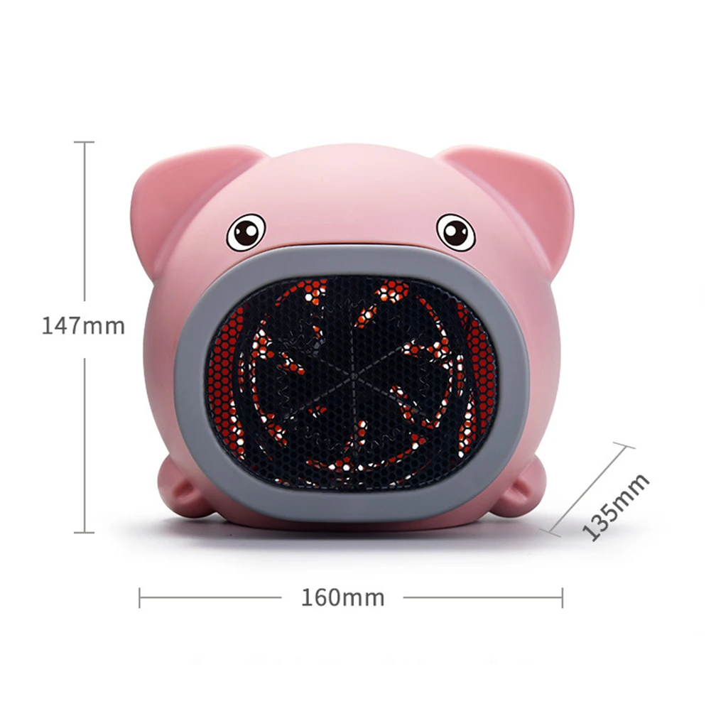 Cartoon Pig Electric Heater Portable Heater Winter Room Desktop Heating Stove Mini Home Handy Air Russia Warmer Machine