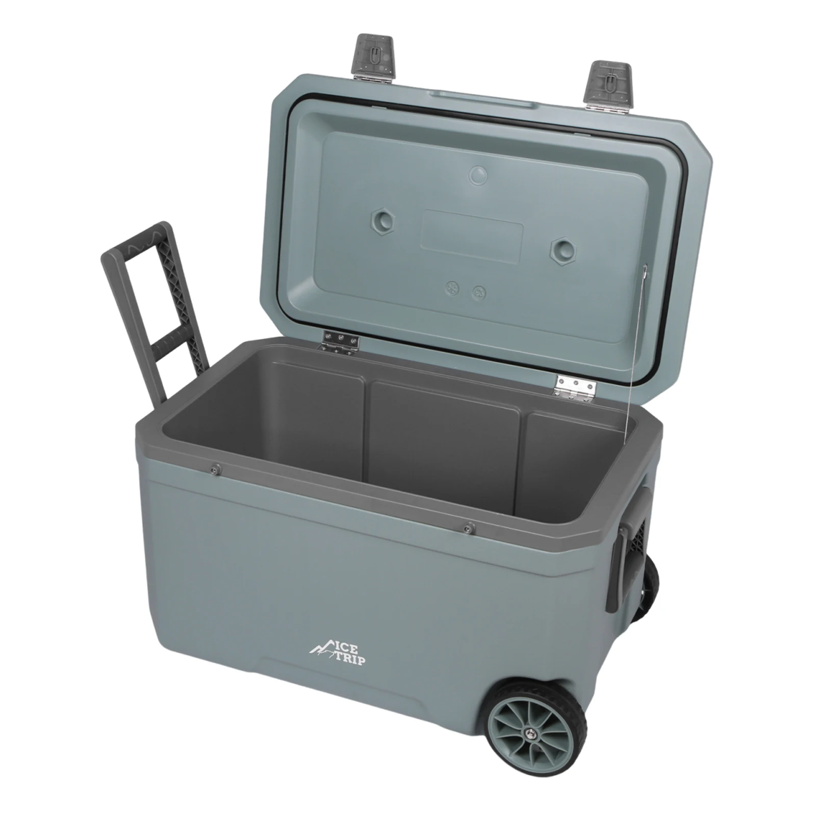 Green Hard Shell 70L Wheeled Cooler for Beach Camping