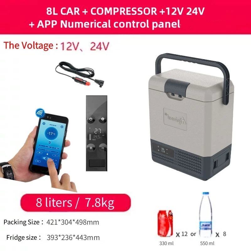 cooluli classic 4 liter small mini fridge Alpicool 8L Car Refrigerator Freezer Cooler Mini Fridge Small Incubator 12V 24V With Compressor Portable Icebox For Home Use VehAlpicool 8L Portable Car Refrigerator Mini Freezer Cooler Auto Fridge Compressor Quick Refrigeration Home Picnic Icebox（Alpicool 8L 휴대용 자동차 냉장고 미니 냉장고 자동 냉장고 압축기 급속 냉동 가정 소풍 냉장고） mini car refrigerator Car Fridges & Heaters