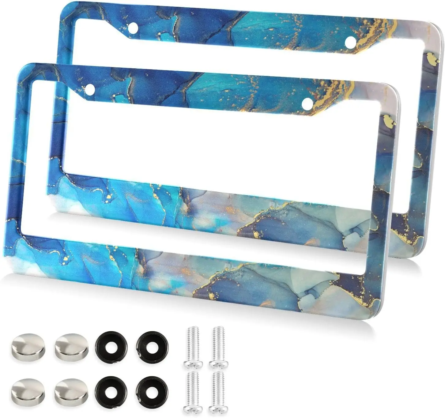 Turquoise license sale plate frame