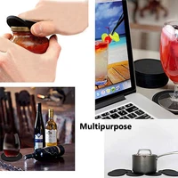 6pcs Silicone Cup Mats for Drinks Non Slip Cup Mat Soft Drink Cup Mat for Coffee Table Office Desk Heat Resistant Cup Mat 2