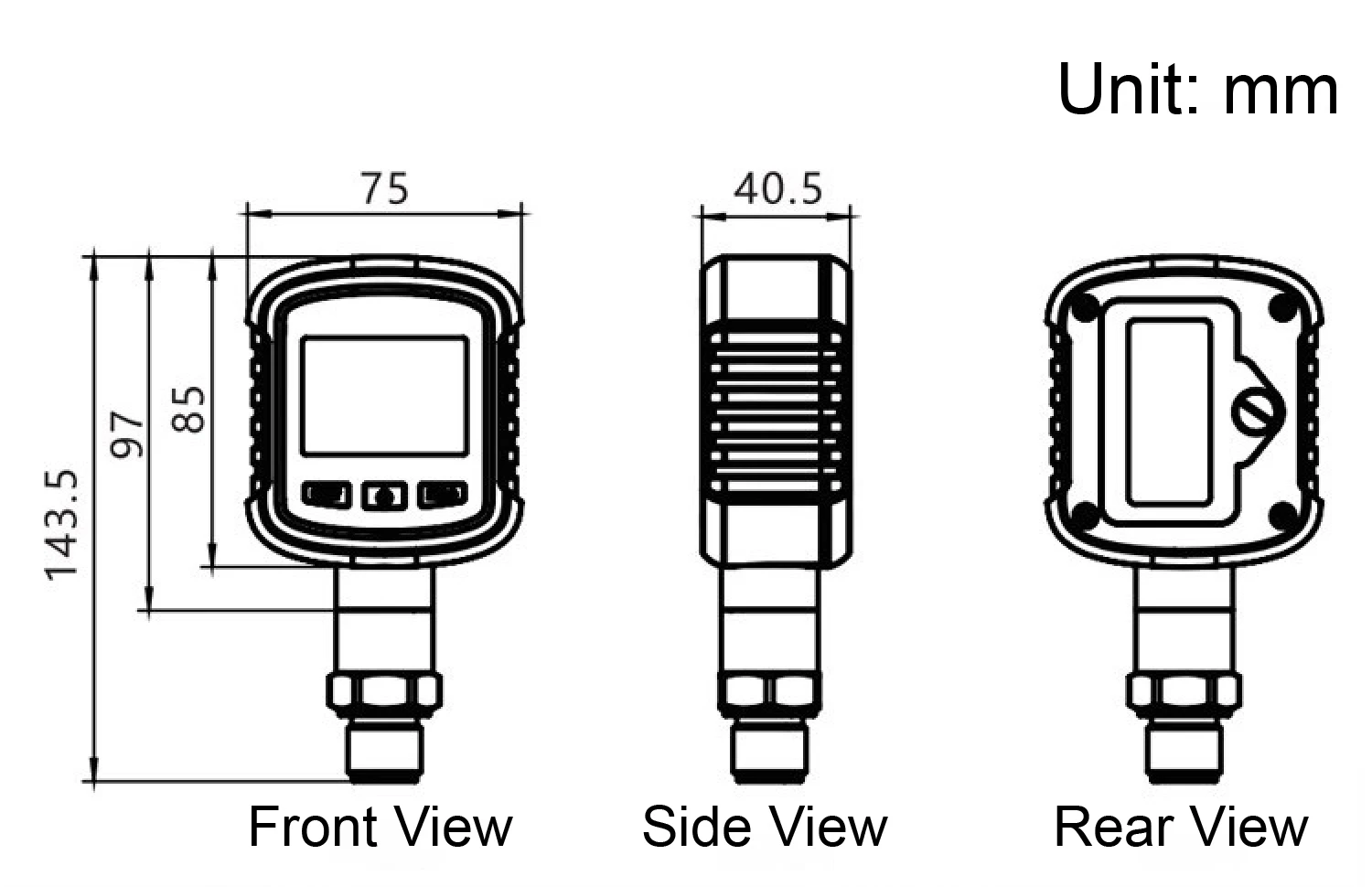 MD-S281 Digital Pressure Gauge Bluetooth with Data Logger Portable High Accuracy