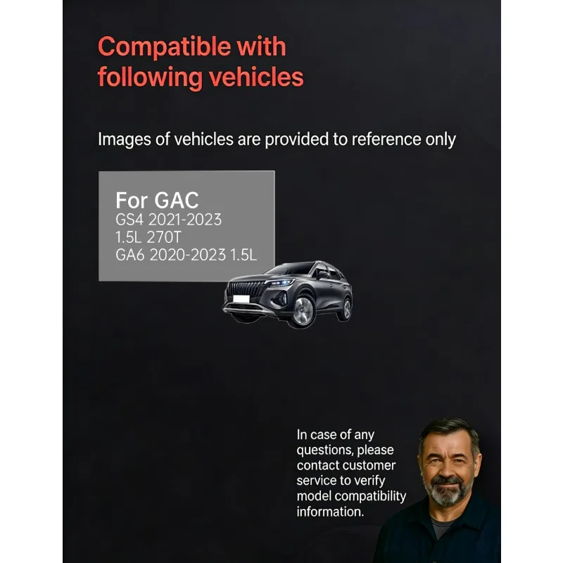 바오펑(GAC) GS4 2020-2025 1.5L 270T, GA6 2020-2023 1.5L 호환 후방 세라믹 브레이크 패드