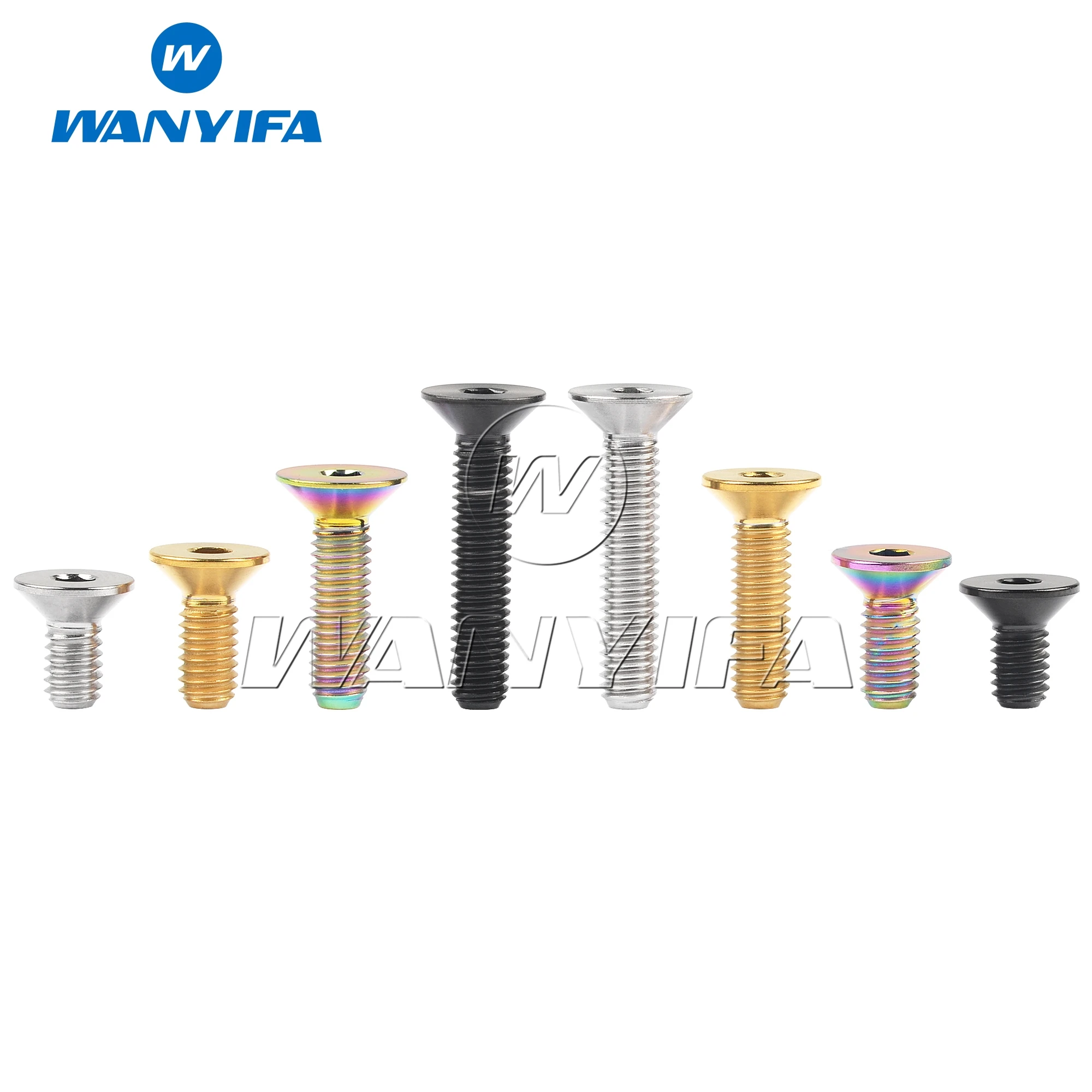 Wanyifa Titanium Bolts M4x8 10 15 20mm Countersunk Screws Thread Bolt