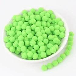 Deluxe Fluffy 8mm Round Pompoms for Kids' Crafts and DIY Projects, 2000 Pieces (08 fruit green)