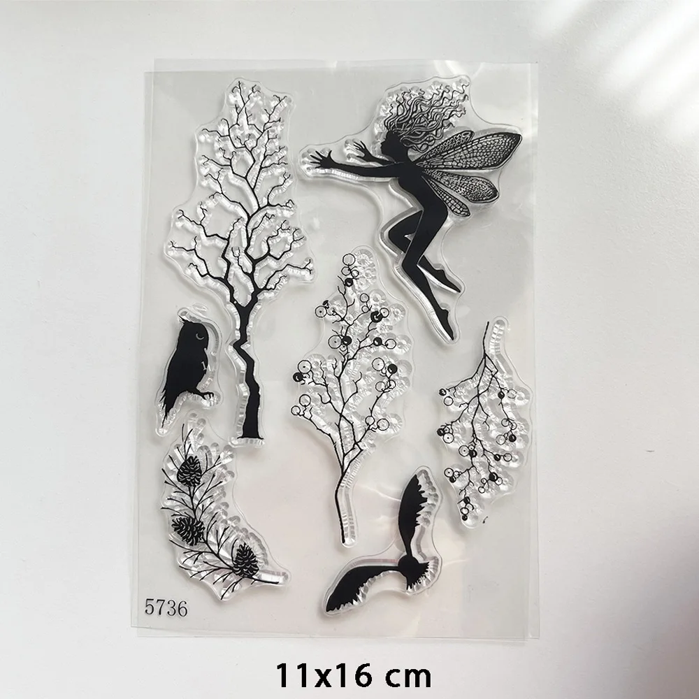Animals Transparent Rubber Stamps Fairy Plants Clear Stamps for DIY Scrapbooking Card Making Photo Album Crafts Template clear stamps clear rubber stamps