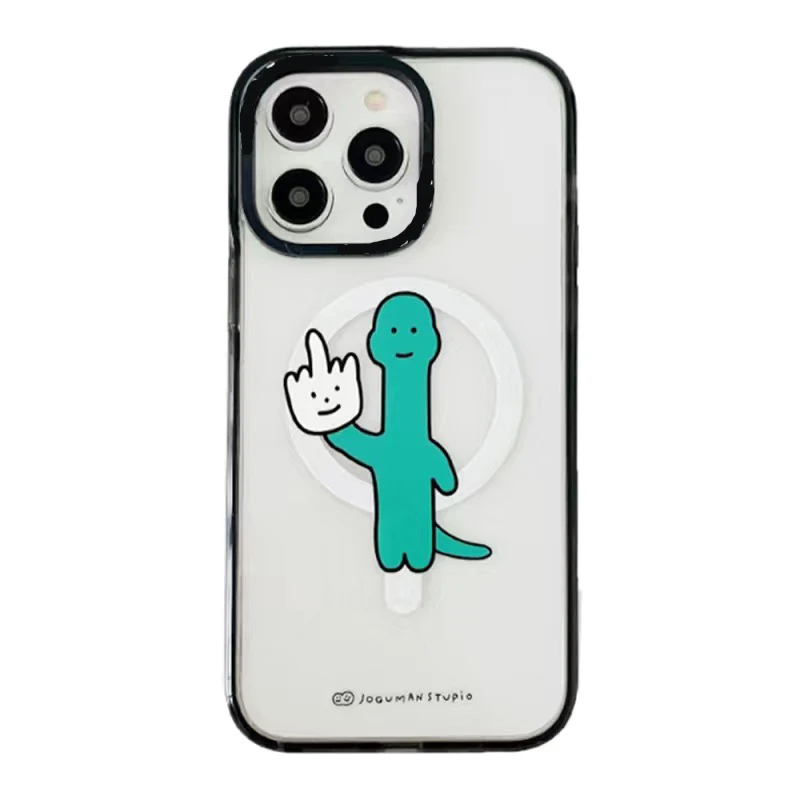 

MagSafe Acrylic Cartoon Dinosaur Phone Case Cover for IPhone 11 12 13 14 15 Pro Max Case for IPhone 15 Pro Max