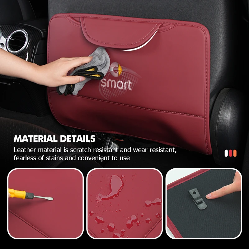 스마트 포투 451 453 포포 카브리오 크로스블레이드 로드스터용 차량 시트 등받이 보호 매트, 먼지 방지 패드, 킥 방지 패드 액세서리