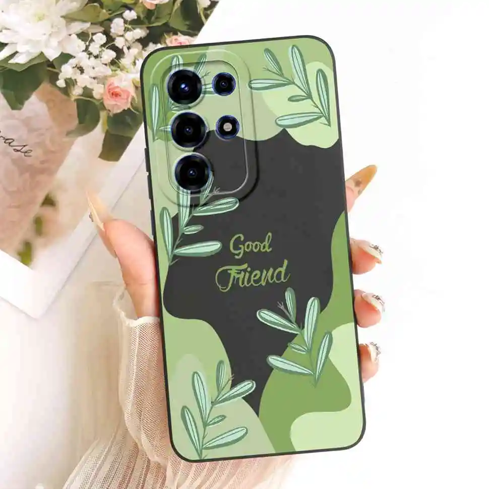 Floral Silicone Soft Shockproof Back Cover Case