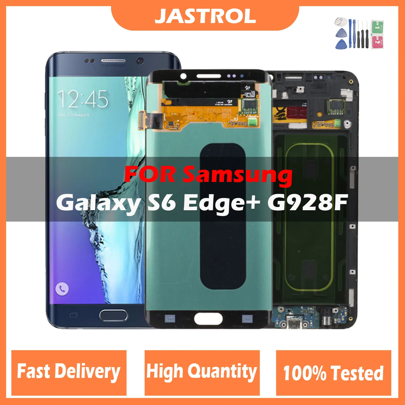 100-tested-amoled-lcd-for-samsung-galaxy-s6-edge-plus-g928-g928f-lcd-display-touch-screen-digitizer-assembly-with-frame