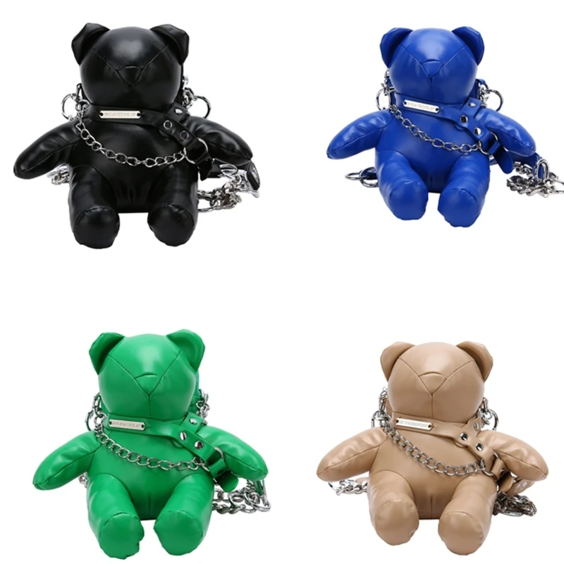 

PU Crossbody Bag Bear Handbag for Cellphone Money and Makeup Storage