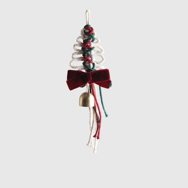 

Christmas Decorations Pendant Cotton Cord Bell Woven Christmas Tree Living Room Ornament Festive Atmosphere Party Surprise Gift