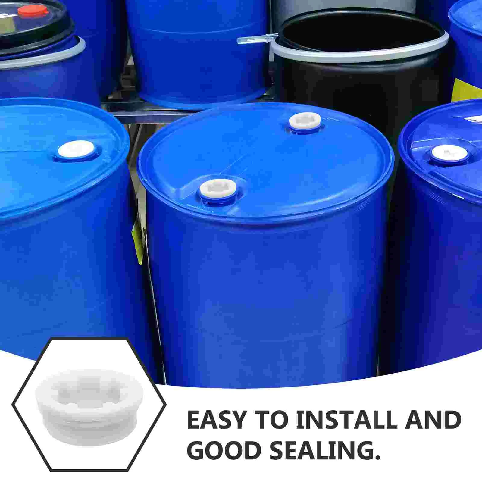 200L Plastic Drum Caps Sealed Bucket Lid Storage Paint Covers Threaded Barrel Tops Industrial Container Lids Handling Tools