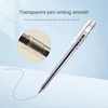 M&G 0.5mm 12pcs/box Black Gel Pen Draw Cap Full Barrel Transparent Barrel Signature Pen Flavor Series Gel Pen 3