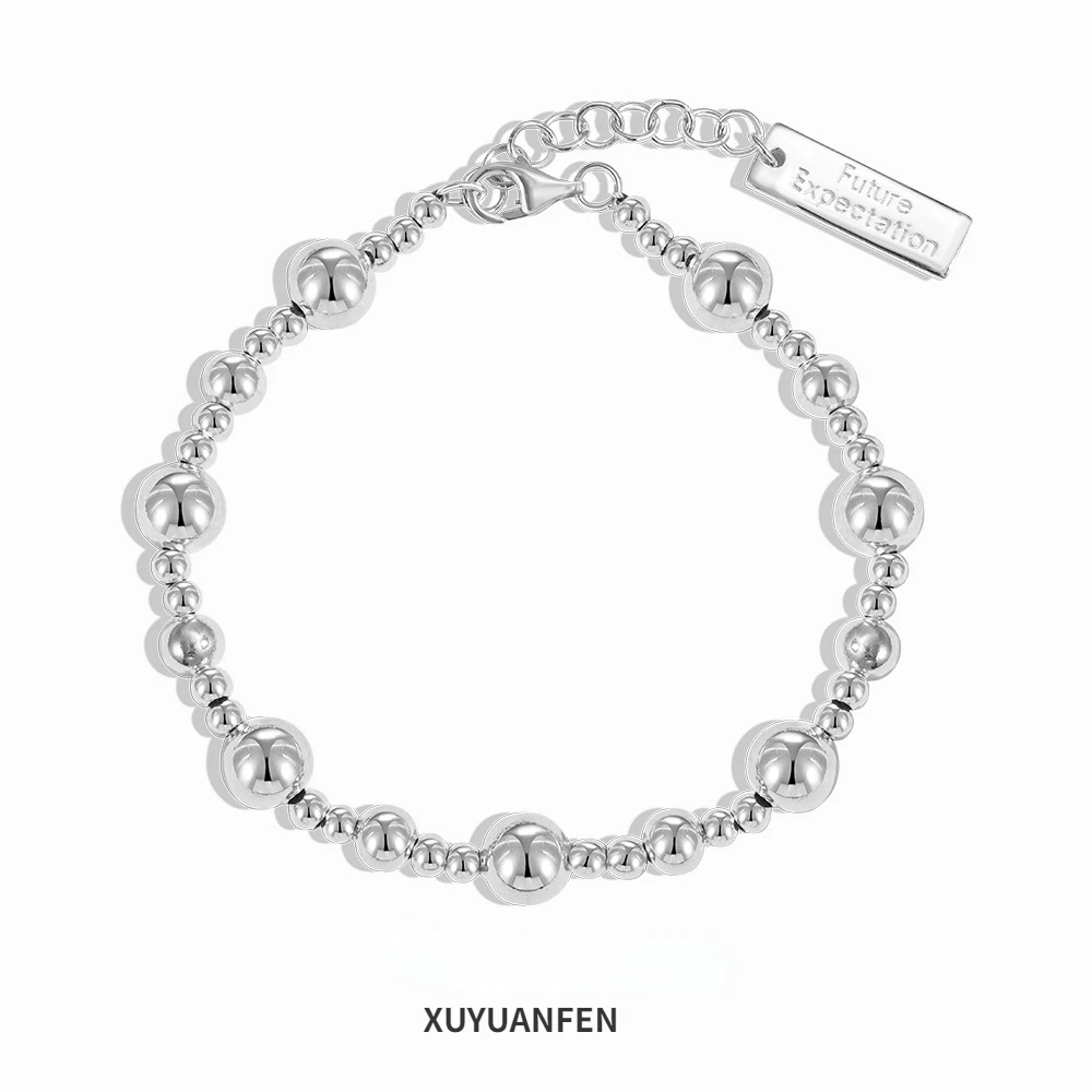 

XUYUANFEN Cross Border New S925 Sterling Silver Bracelet Women's Ball Design Advanced Sensory Forest Fairy Style Women's