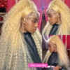 Lace Front Human Hair Wigs30 38 Inches Deep Wave Wigs 613 Honey Blonde Color 13x4 13x6 Lace Frontal Curly Wave Wigs For Woman 4