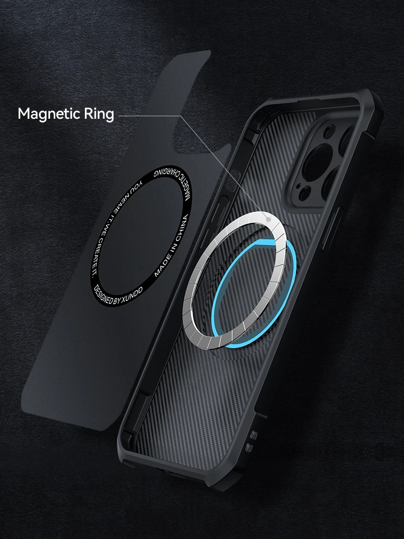Xundd Magnetic Case For iPhone 12 13 Pro Max Case Glass Shockproof Wireless Charger Magnet Back Cover For iPhone12 iPhone13 Pro best case for iphone 13 pro 