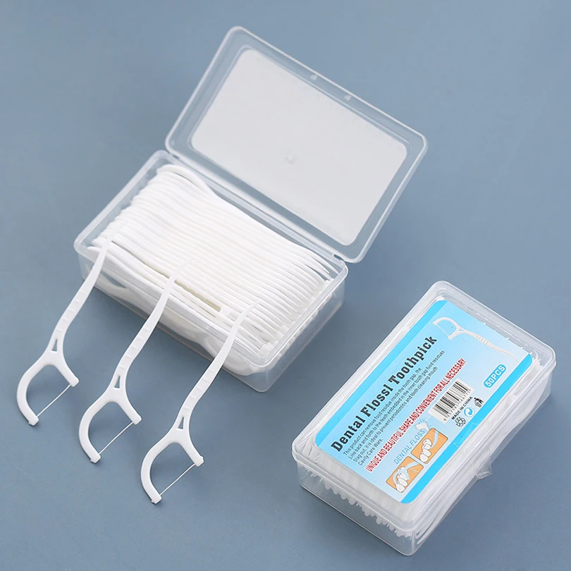 50pcs/100pcs Flossing Toothpicks Dental Floss Stick Dental Floss Sticks Dental Floss Dental Cleaning Tools