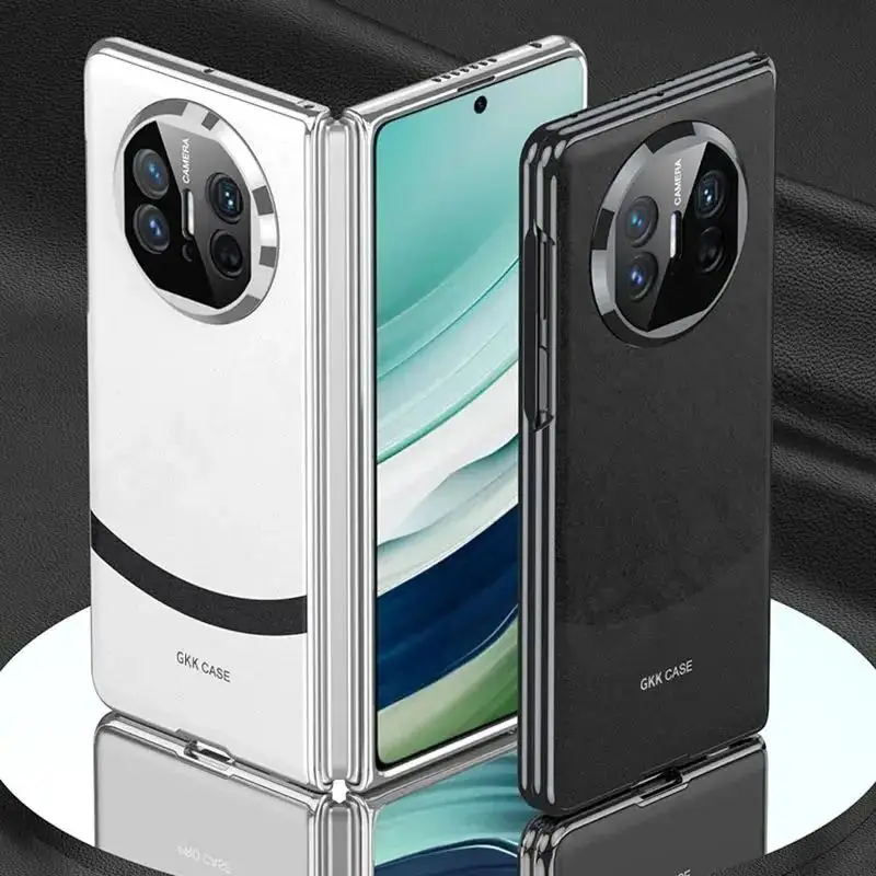 Painted Anti-Glare Plastic Case For Huawei Mate X3 Outer Screen Protector Electroplated Matte Cover For Huawei Mate X5 Cases