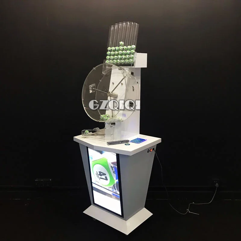 Lucky draw machine by mechanism for lotto game machine with TV