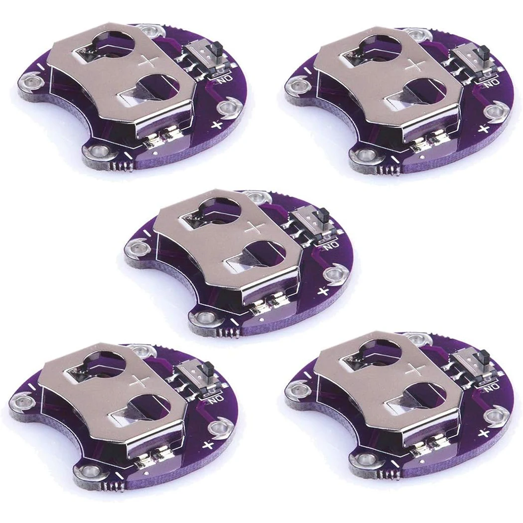 Lilypad Coin Cell Battery Holder CR2032 Battery Mount Module Lily Pad Battery Holder Case Module Small Slide Switch Board image 2