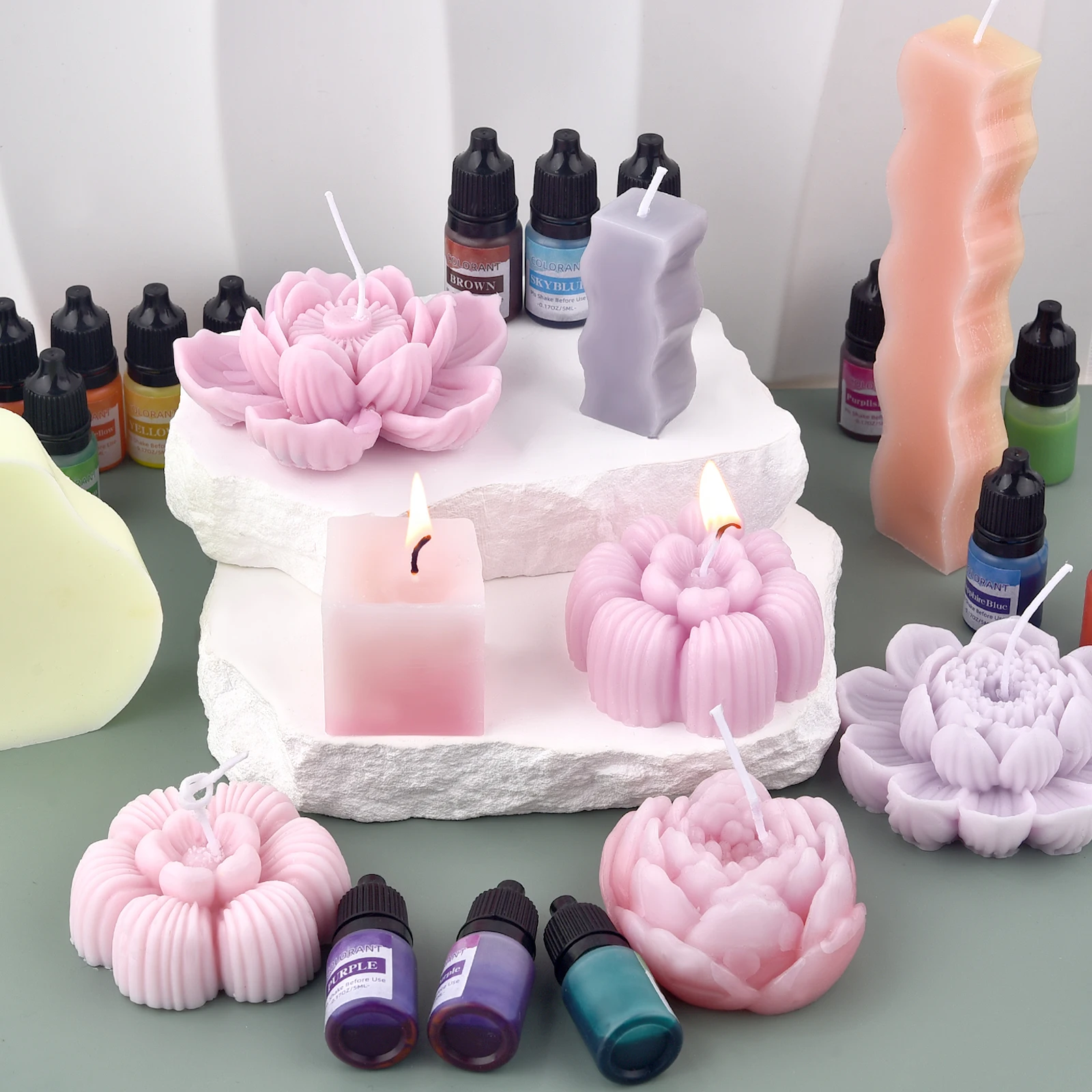 5ml/Bottle Non-Toxic Soy Candle Wax Pigment Liquid Dye DIY Soap Dyes Making Supplies
