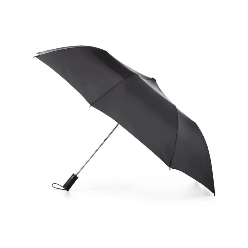 Toldo reciclado ventilado de un solo toque, paraguas de lluvia de Golf abierto automático con protector solar negro