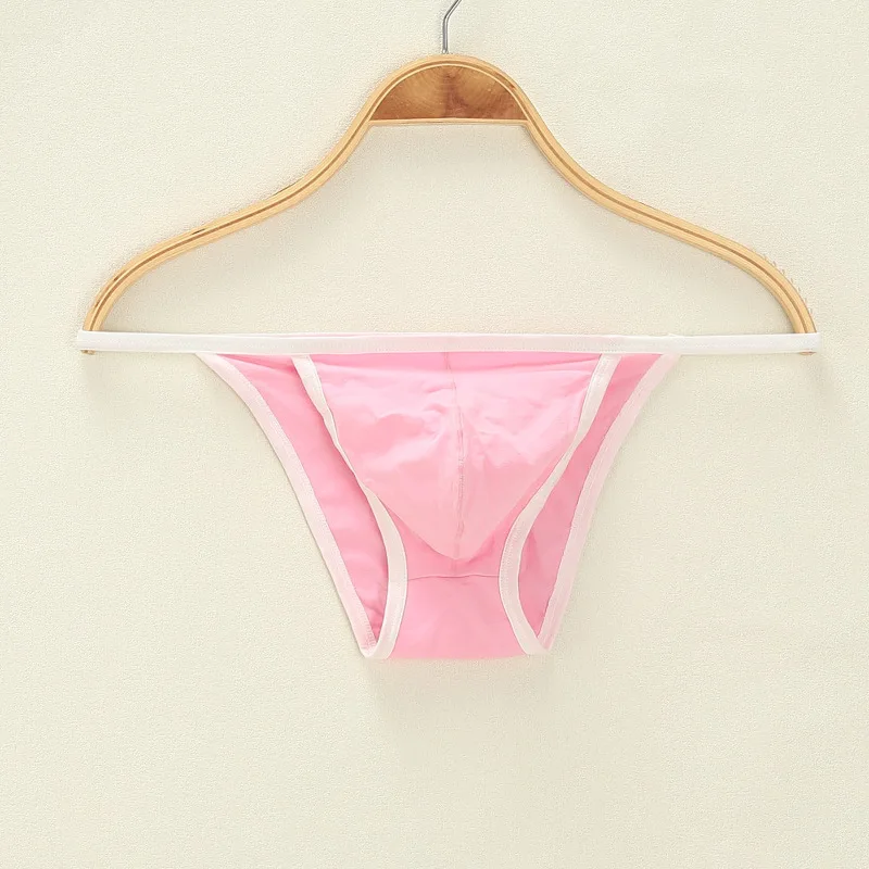 Sexy Designed Low Rise Bikini Briefs Men Underwear Translucent Penis Pouch Underwear Gay Sleepwear Small Briefs Contton