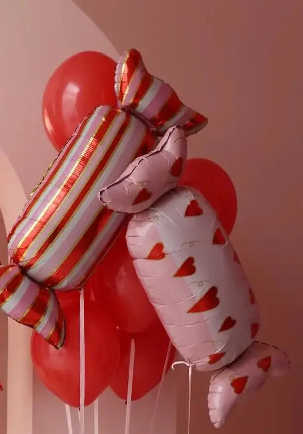 1pc Geburtstag Party Dekoration Romantische Süßigkeiten Geformt Aluminium Film Ballon Valentinstag Hochzeit Geständnis Dekoration Ballon – Detail 6