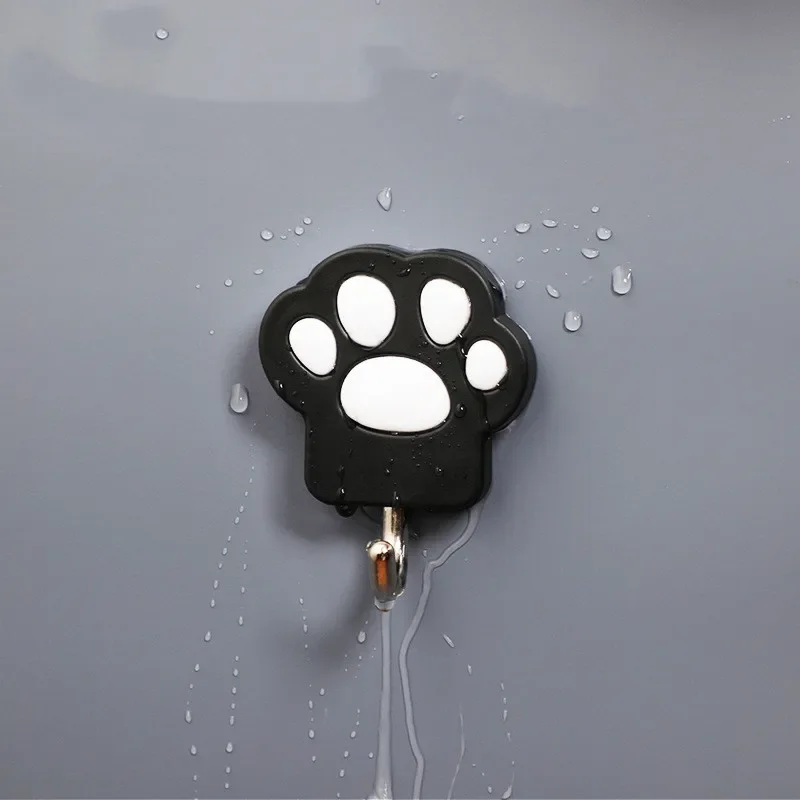 

1Pc Cute Cat Paw Free Punching Door Without Trace Nail Small Hook Clothes Hook Mounted Wall Hook Wall Hooks Decorative