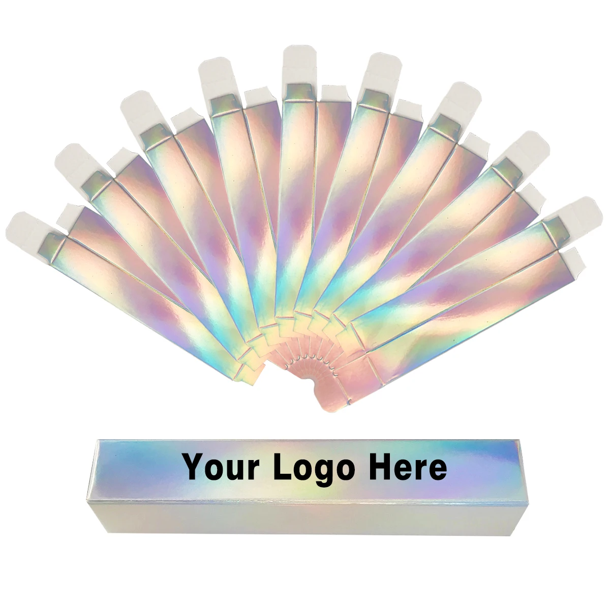 Folding Carton Custom Lip Gloss Boxes – Black & White Paper Packaging with Logo Printin... - SKU FCB11481 - UGI Packaging