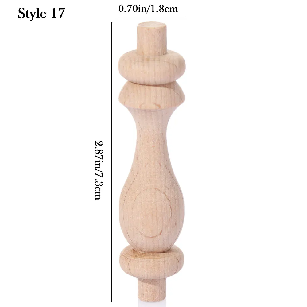 European Carved Solid Wood Furniture Legs - Vintage Home Decor Accessories