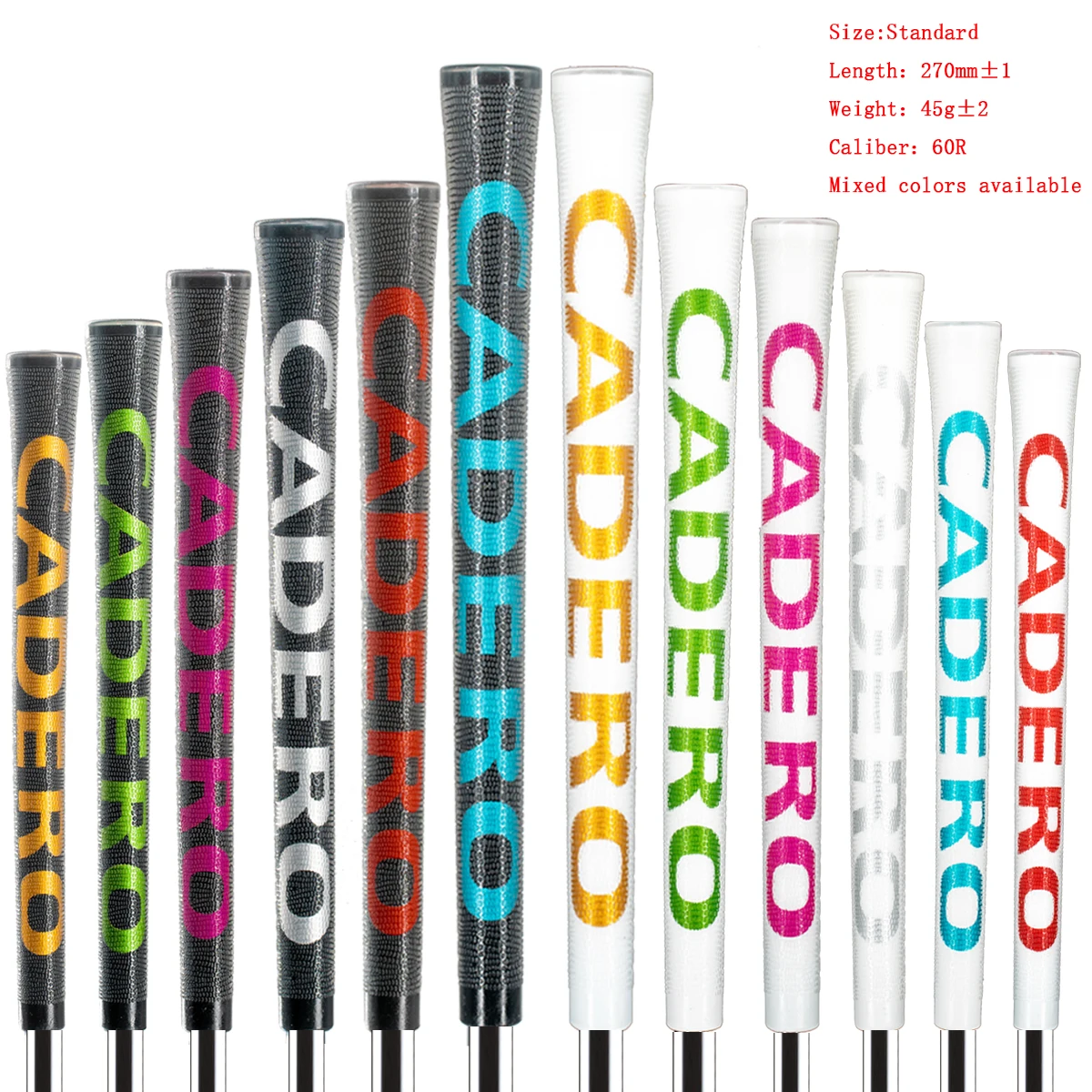 

10PCS/Lot Standard Golf Grips CAD 2X2 PENTAGON Golf Club Grip 10 Colors Available Mix Color Please Remark
