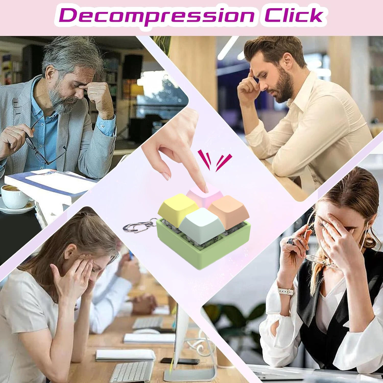 Decompression keyboard Stress Relieving Toys Release Stress Autism Anxiety Relieve Adult Kids Relief Anti-Stress Fingertip,fidget toys,anti stress toys,mini fingertip toy
