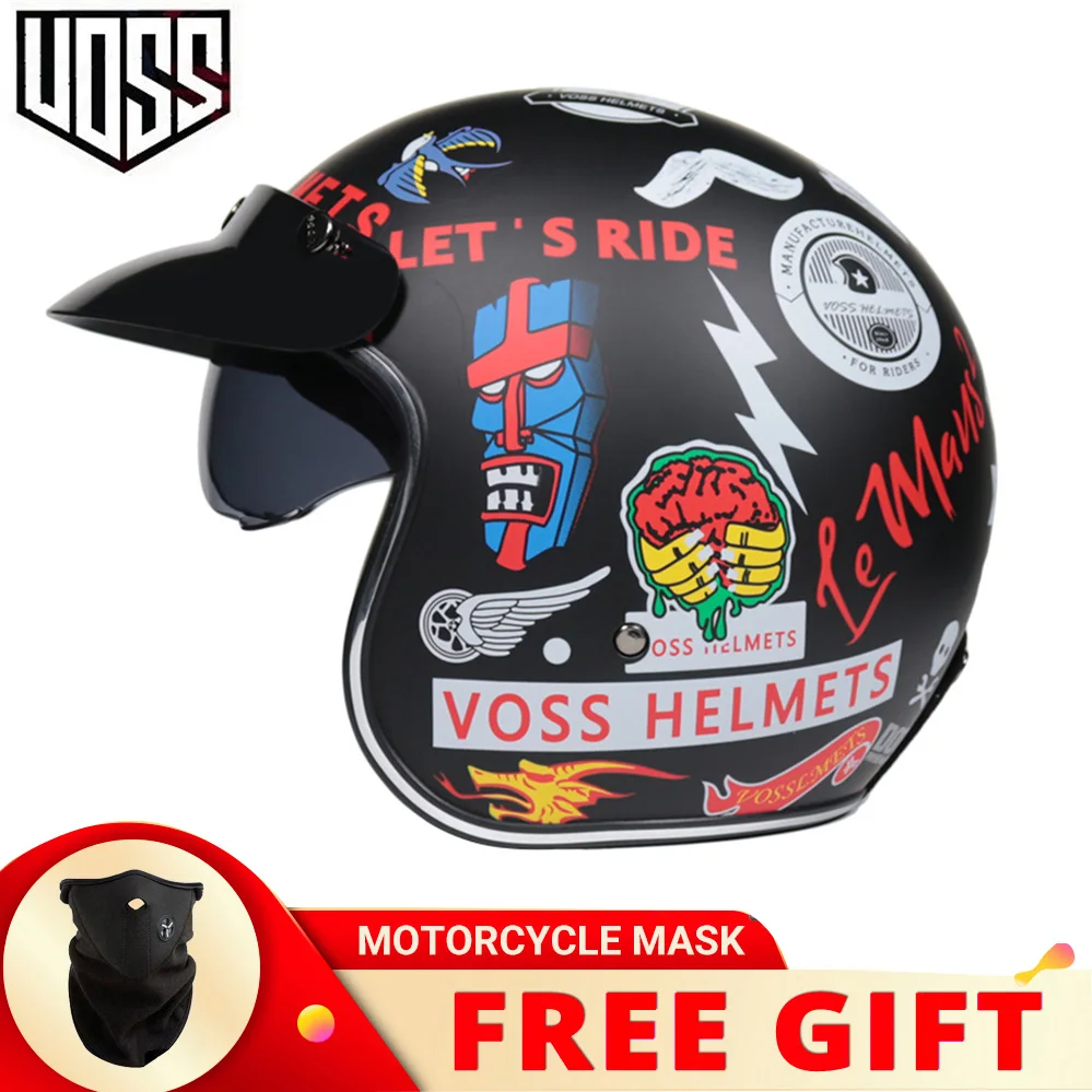 

Moto Capacetes Helm Open Face Helmet Motorcycle ECE Dot Approved High Quality Motocross Helmets Cascos Para Moto 3/4 Jet Casque