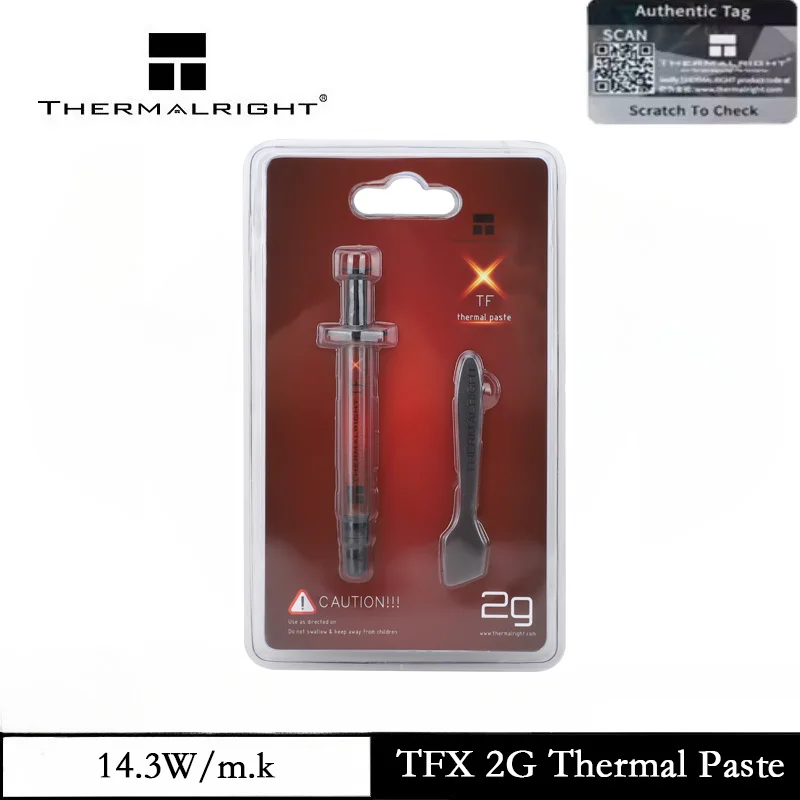 Thermalright TFX 2/6,2/12,8 g Wärmeleitpaste 14,3 W/m.k Hochleistungs-Wärmeleitpaste zum Kühlen aller Prozessoren