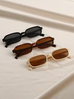 Ensemble de lunettes à monture carrée à la mode pour hommes et femmes, fête de vacances, décoration extérieure, idéal pour les cadeaux de la fête de Léon, 3 pièces 4
