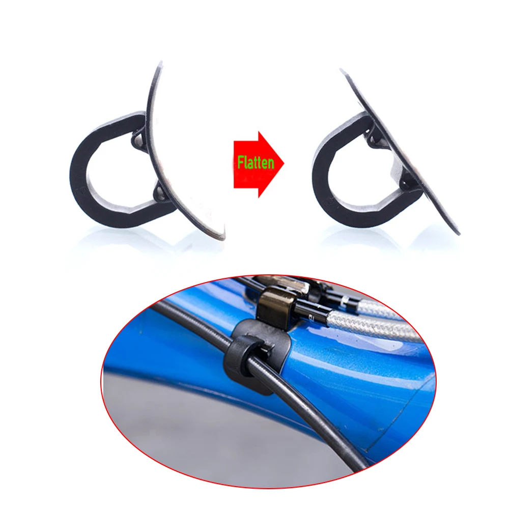 5/10 Stück Aufklebbare Kabelführungen, Fahrrad-Schalt- und Bremszug-Halterungen, Rohrklammern, Aluminium-Fahrrad-Ölleitungsklemmen-Adapter – Detail 6