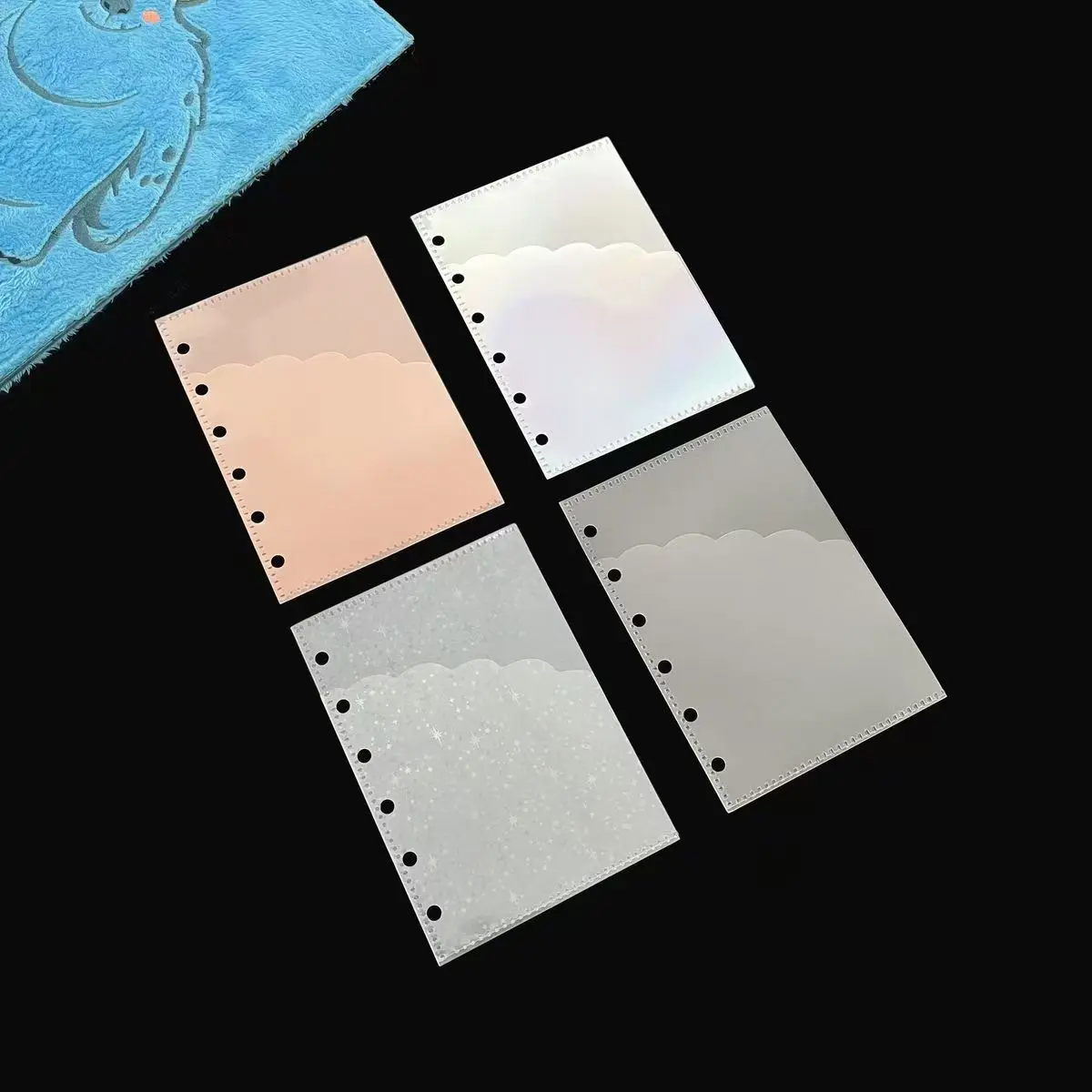 A7 5Pcs PP 반투명 이중 레이어 인덱스 디바이더 6 홀 루스 리프 바인더 분리기 페이지 플래너 노트북 삽입 문구 A