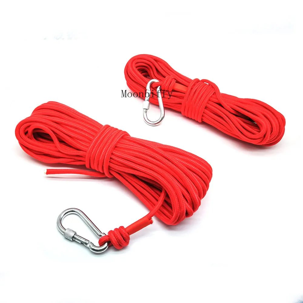 Fishing Magnet 15/10 Meters Nylon Braided Rope with Safe Lock fishing rope fishing line fishing lanyards
